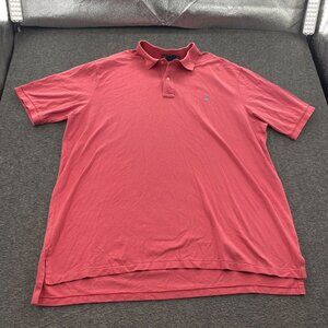 Polo Ralph Lauren Polo Shirt Mens‎ 3XLT Red Short Sleeve Grey Pony Classic